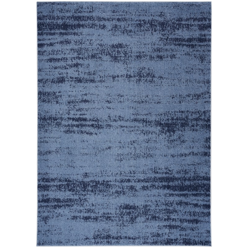 Nourison Sandy Indoor/Outdoor Abstract Area Rug - 6' x 9' - Denim