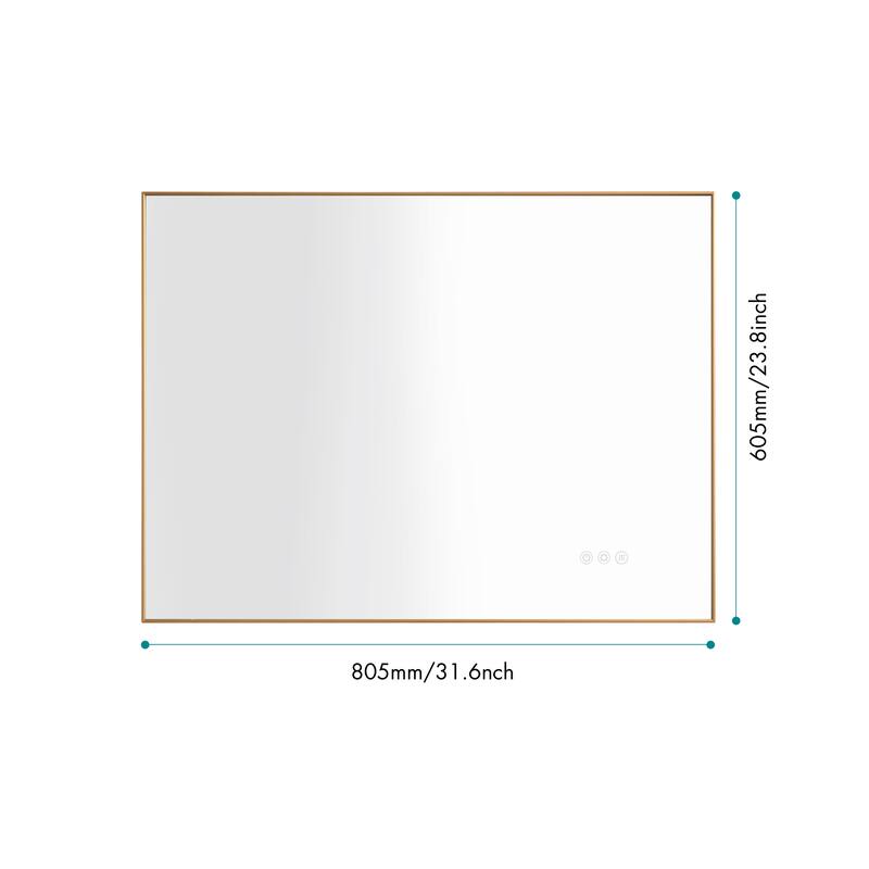 32 x 24 Inch LED Mirror Bathroom Vanity Mirror with Back Light, Wall Mount Anti-Fog Memory Large Adjustable Vanity Mirror