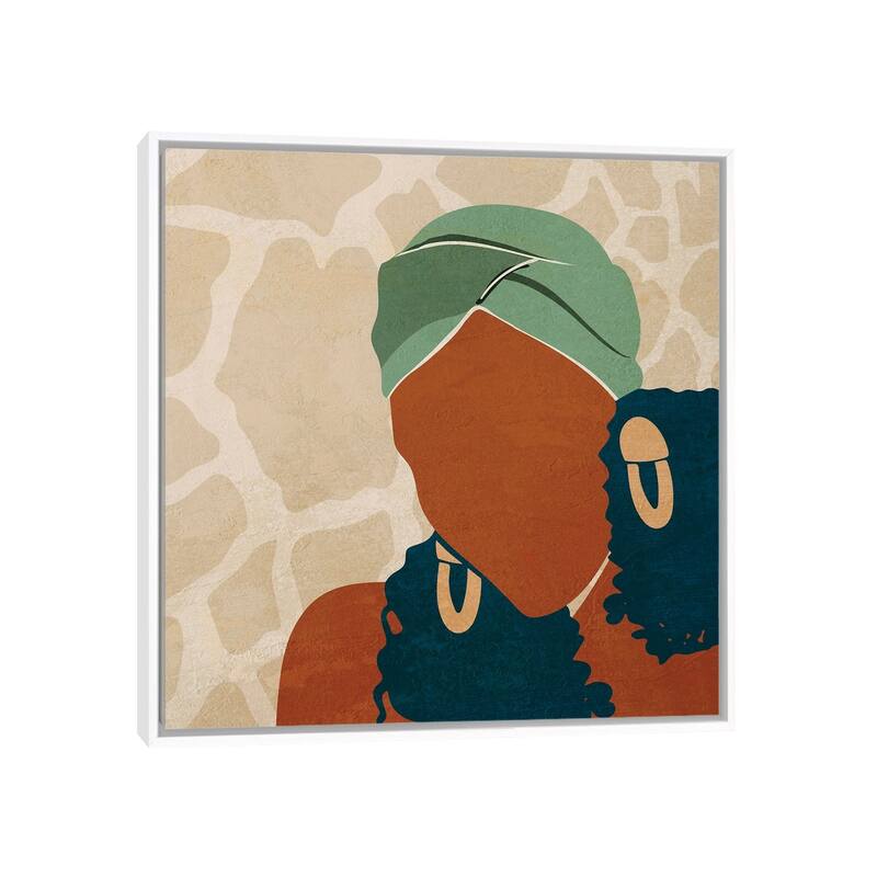 iCanvas "Head Wrap No. 1" by Domonique Brown Framed Canvas Print - White - 18x18