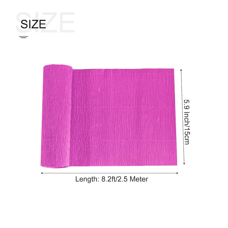 Crepe Paper Roll Crepe Paper Decoration 8.2ft Long 5.9 Inch Wide 1pcs - Fuchsia