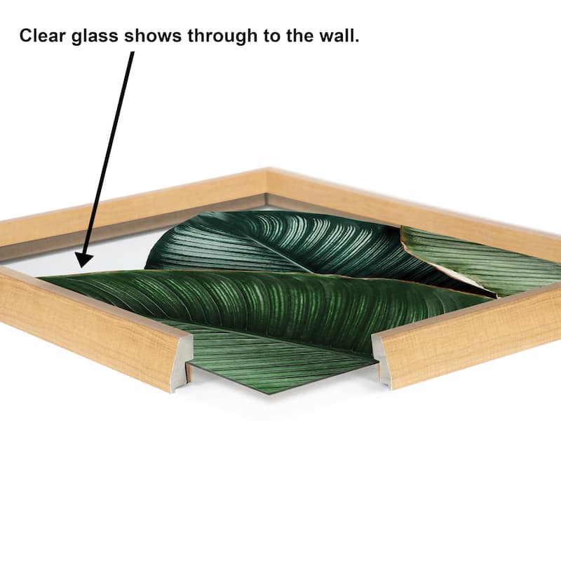 Kate and Laurel Blake Tropical Palm Printed Glass by Amy Peterson