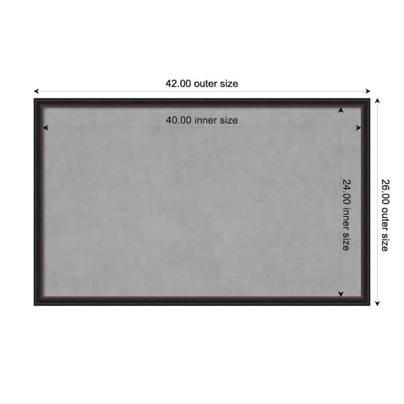 Amanti Art Salon Scoop Red Black Framed Magnetic Board - Board Size 40x24