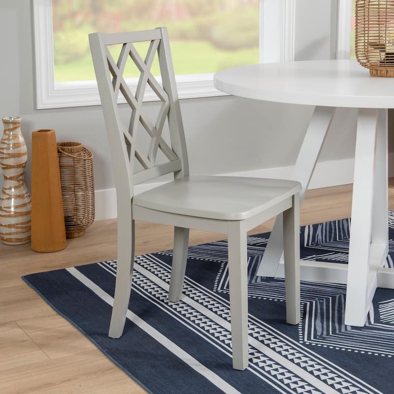 Catron Solid Wood Side Dining Chair - Light Grey