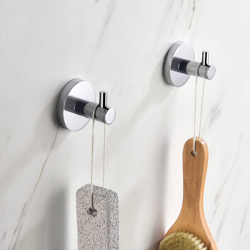 Circular Bathroom Towel & Robe Hook 2 Count