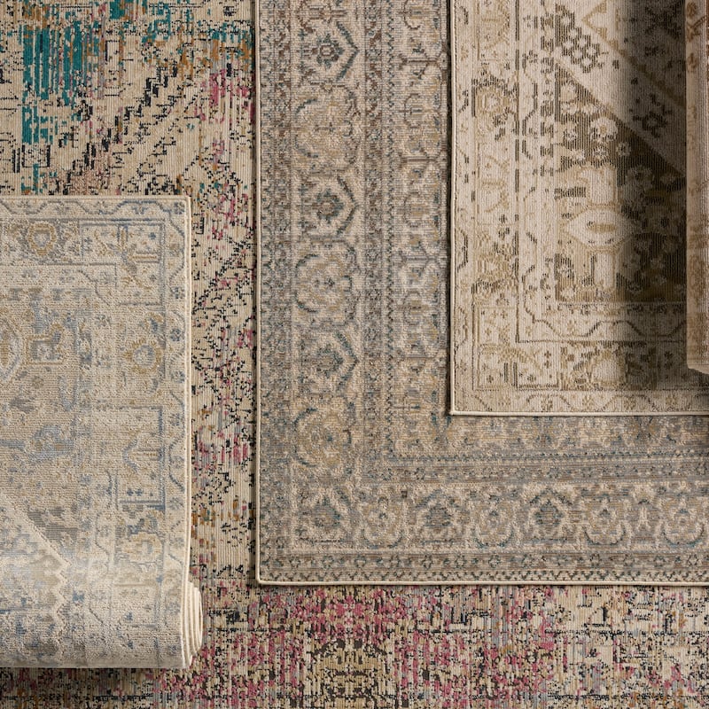 Olivine Indoor/Outdoor Trellis Gray/ Brown Area Rug