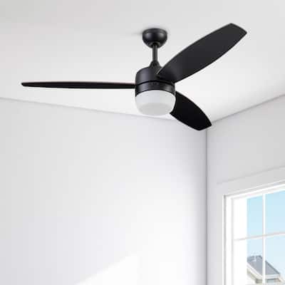 52" Prominence Home Enoki IO Indoor Modern SMART Ceiling Fan, Matte Black