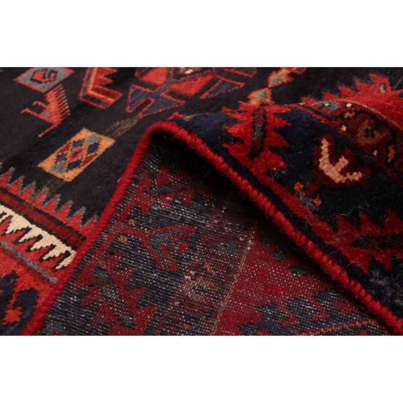 ECARPETGALLERY Hand-knotted Andelz Navy, Red Wool Rug - 4'4 x 7'4
