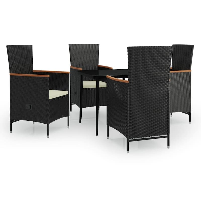 vidaXL Patio Dining Set 3/5/7 Piece Multi Colors 31.5"/55.1" Table Length
