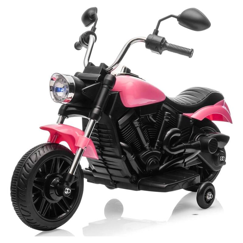 12v Electric 3-Wheel Ride-on Toy Motorcycle for Kids Best Gift - Pink