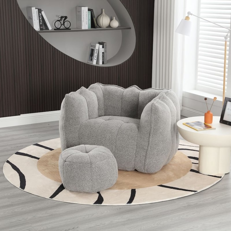 Square Lazy Sofa,Soft Bean Bag Chair with High Resilient Foam