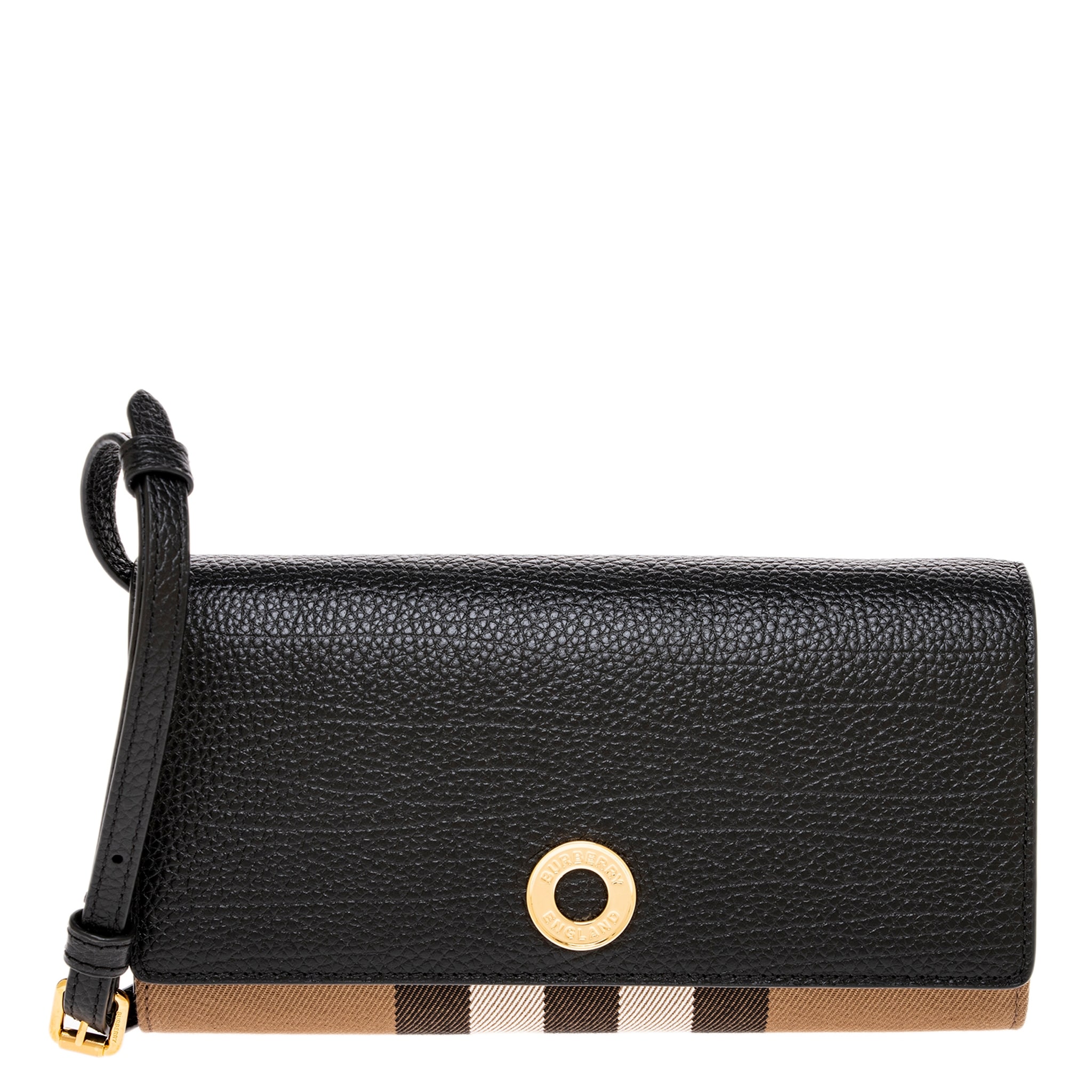 Burberry Hampshire Small House Check & Leather Crossbody  display picture 1