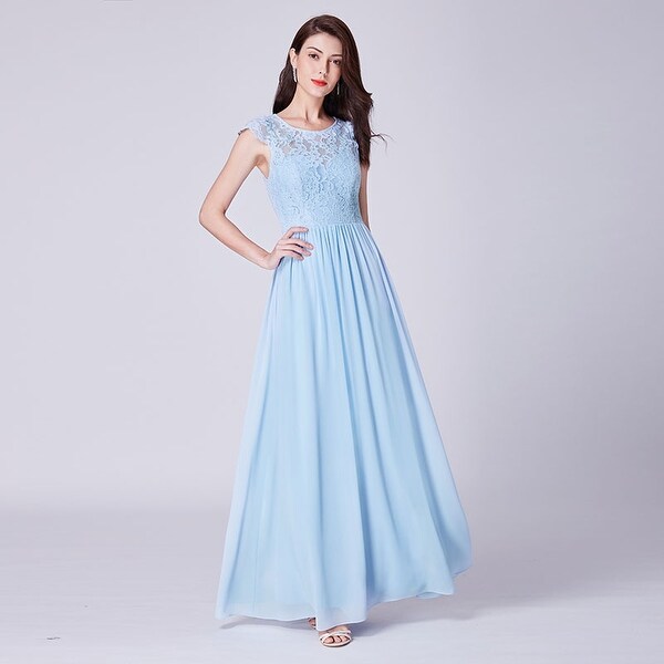 Ever-Pretty Womens Lace Cap Sleeve Evening Wedding Party Bridesmaid Dress 07364