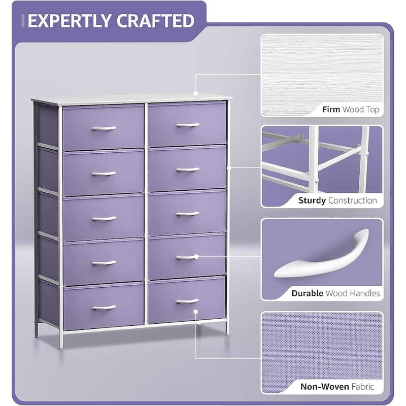Dressers for Bedroom with 10 Drawers, Chest of Drawers for Bedroom