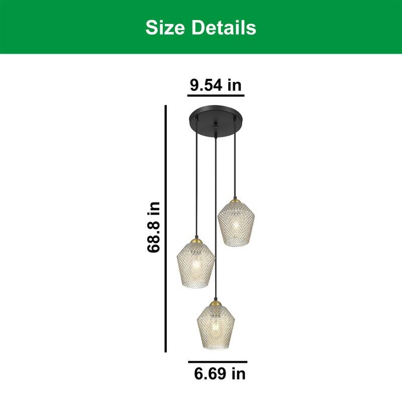 7 Inch hanging light cognac glass kitchen island lighting glass pendant lights