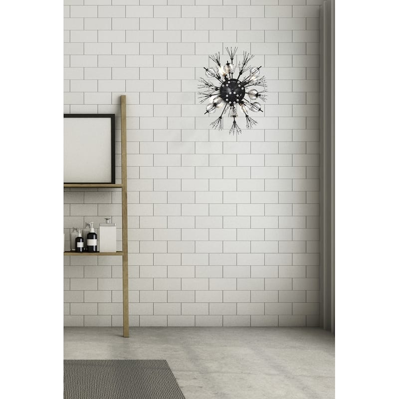 Victor 19 inch Crystal Starburst Wall Sconce - N/A