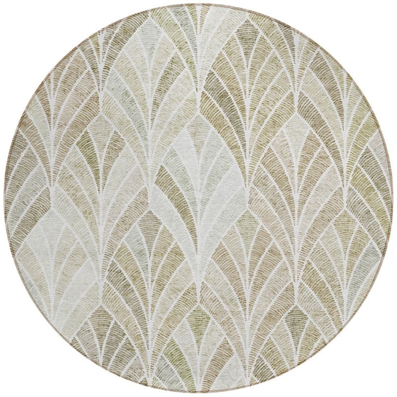 HomeRoots Geometric Transitional Rectangle Outdoor Rug