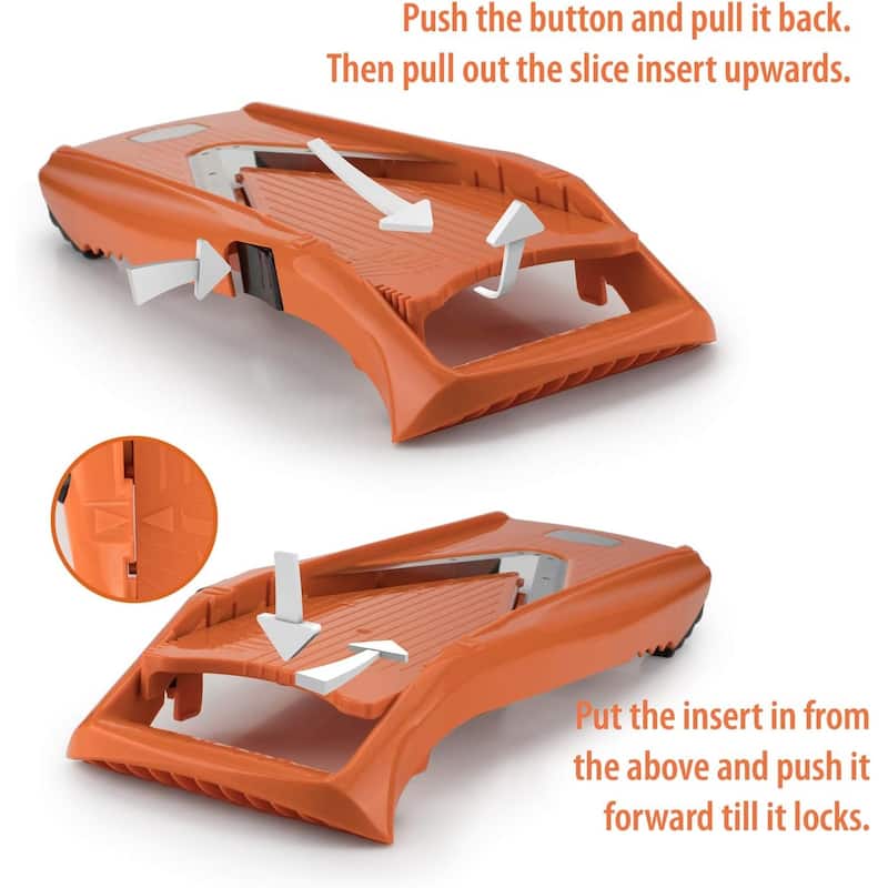 Swissmar V-7000 Borner V-Power Mandoline, Orange