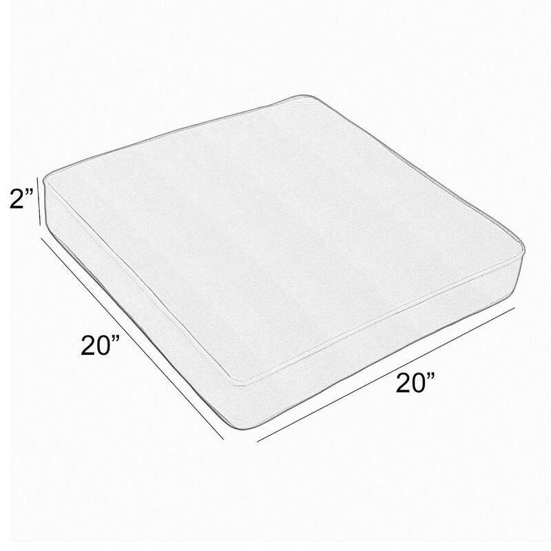 Sorra Home Preview Capri Outdoor/Indoor Corded Bench Cushion 12in x 18in x 3in