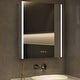 preview thumbnail 1 of 32, Rail Aluminum Recessed/Surface Mount Bathroom Medicine Cabinet with Mirror, Adjustable Brightness, Defogging & USB Port 16x24-Left Hinge - Silver