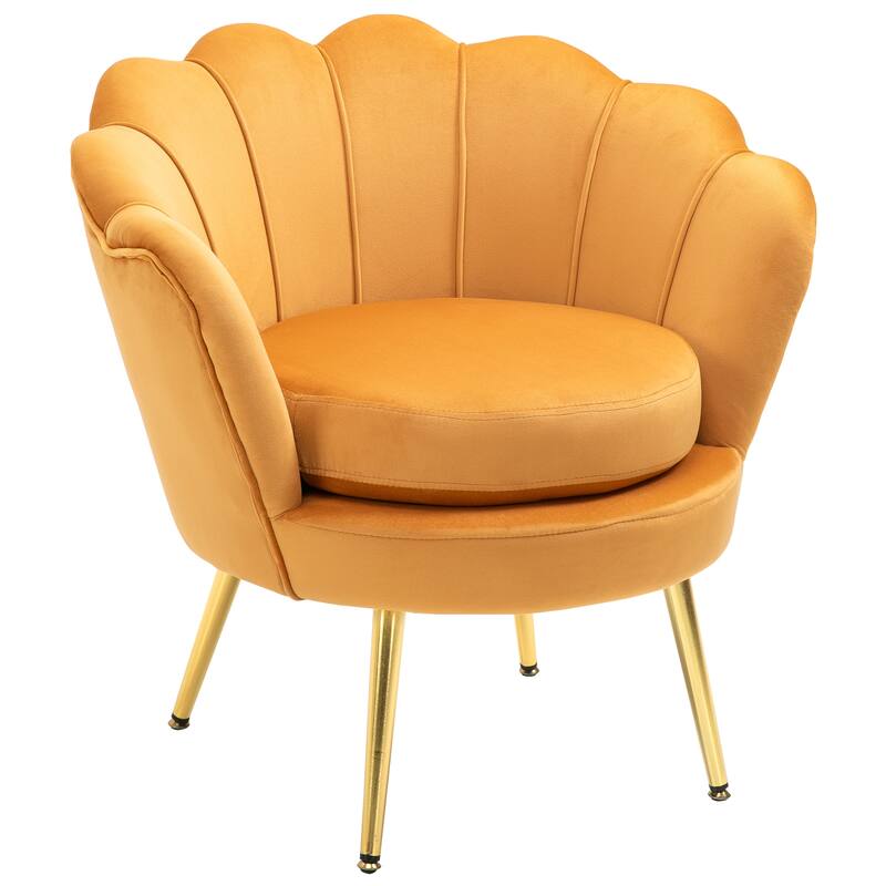 Velvet-touch Fabric Accent Chair