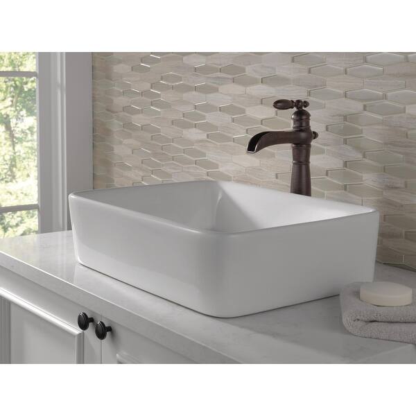 Shop Delta 754lf Victorian Single Hole Waterfall Bathroom Faucet With Riser Overstock 17032818