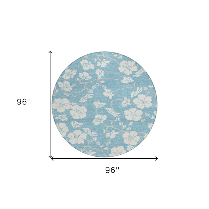HomeRoots Floral Transitional Rectangle Outdoor Rug