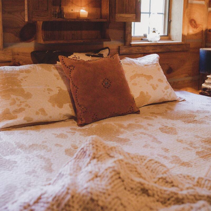 Paseo Road Elsa Cow Print and Paisley 100% Cotton 3 Piece Reversible Quilt Set
