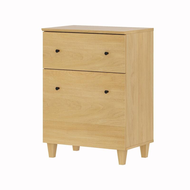 End Table with Drawer and Door for Living Room, 32.4"H