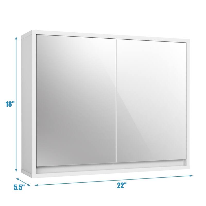 Costway Wall Mounted Bathroom Storage Cabinet Medicine Cabinet