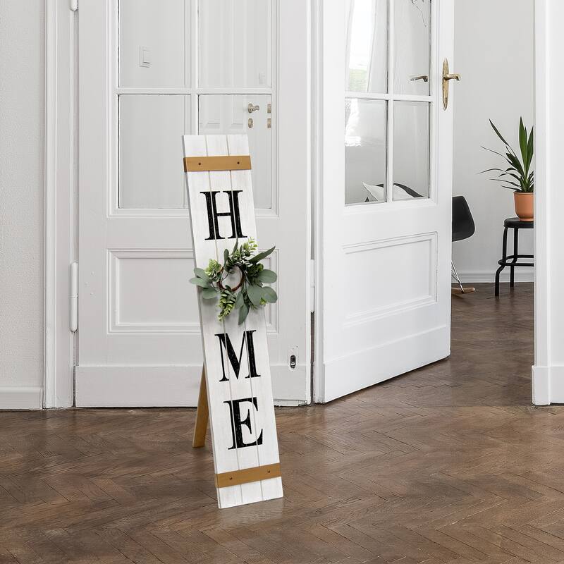 Elegant Designs Interchangeable Wreath Home Sign