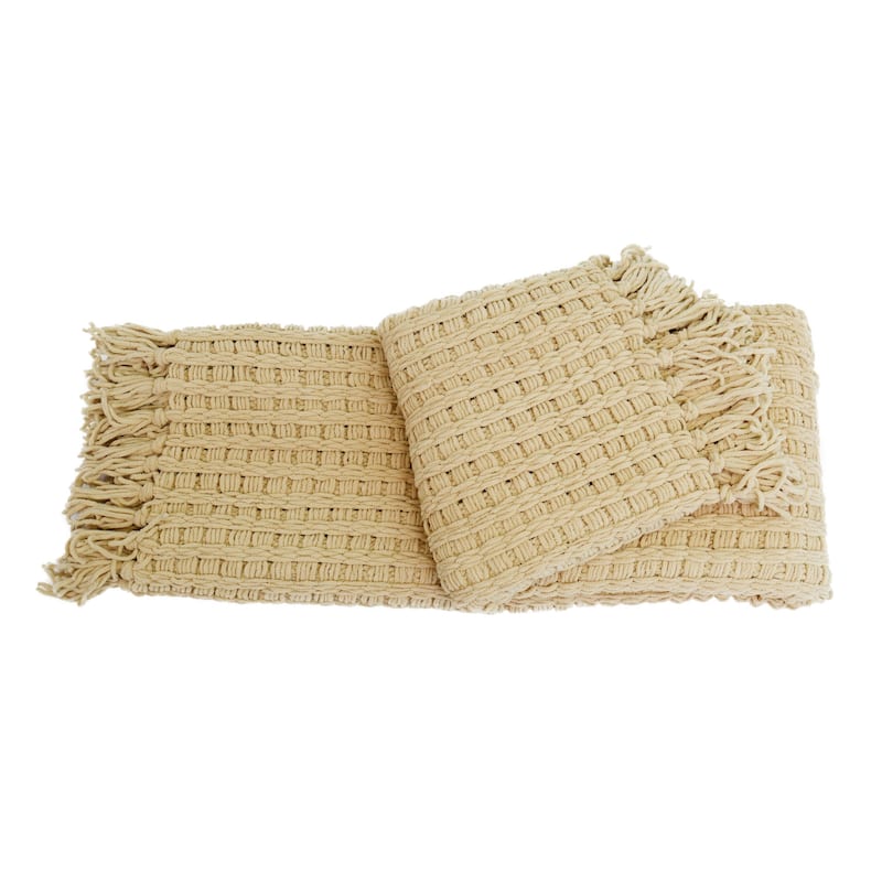 Space Yarn Solid Color Knitted Throw Blanket
