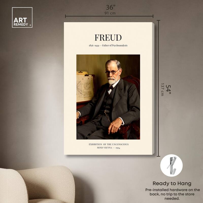 Father of Psychoanalysis Canvas by Art Remedy, Gallery Wrapped
