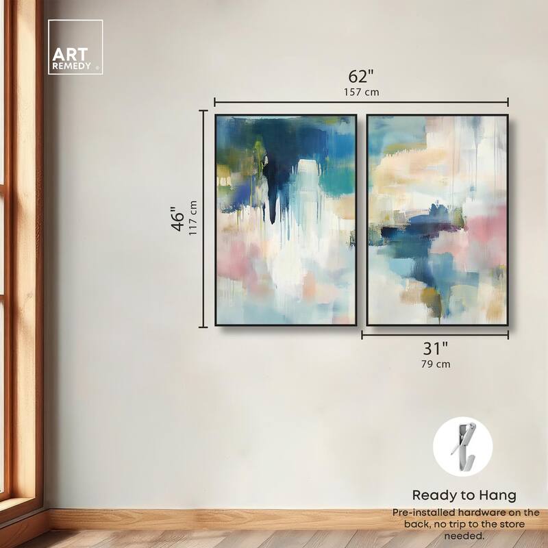 Pale Periwinkle II Canvas Set of 2 by Art Remedy