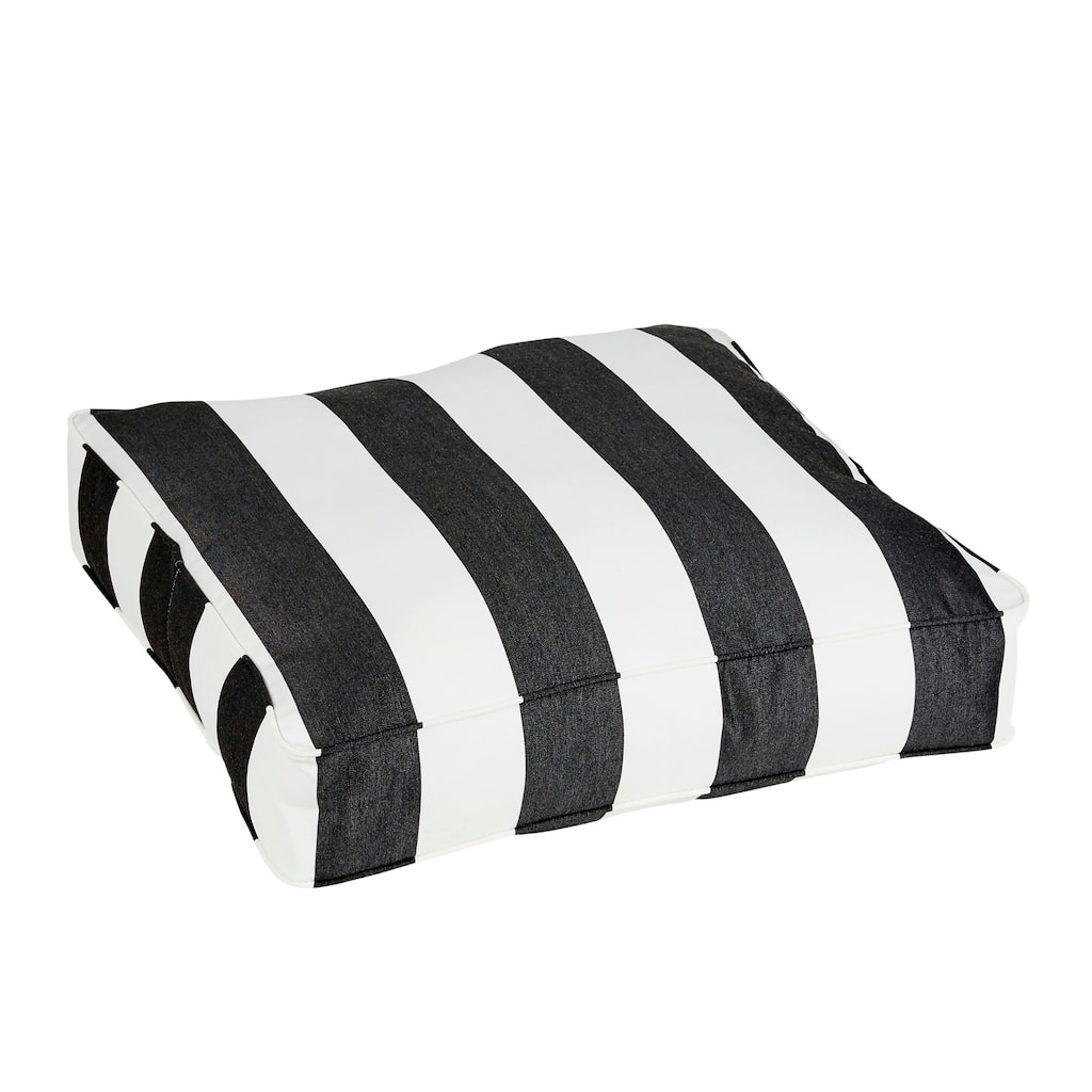 Sorra Home Sunbrella Outdoor Corded Floor Pouf Single