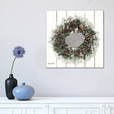 iCanvas "Hello Winter Wreath" by Lori Deiter Canvas Print