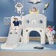 preview thumbnail 7 of 10, Toddler Slide, 8 in 1 Kids Slide, Baby Slide Toddler Playground, Indoor Outdoor Playset for Toddlers Age 1-3 White&Gray