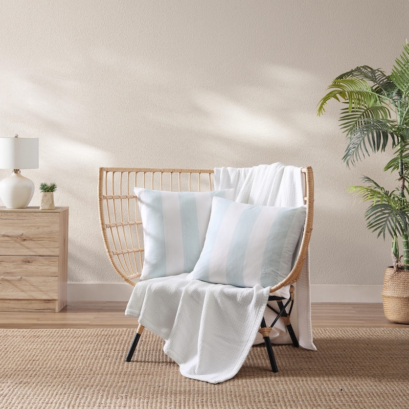 Tommy Bahama Awning Stripe Cotton Throw Pillow