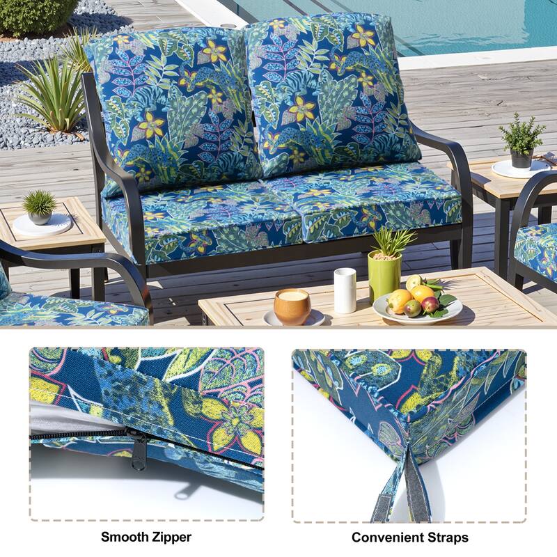 21 W x 22 D in. Deep Seat Outdoor Cushion Set by Crestlive Products