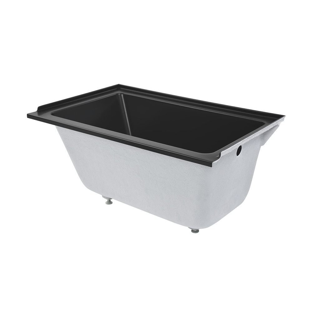 Lausanne 48" X 32" Right-Hand Drain Alcove Bathtub In Matte Black - 32x48 Right