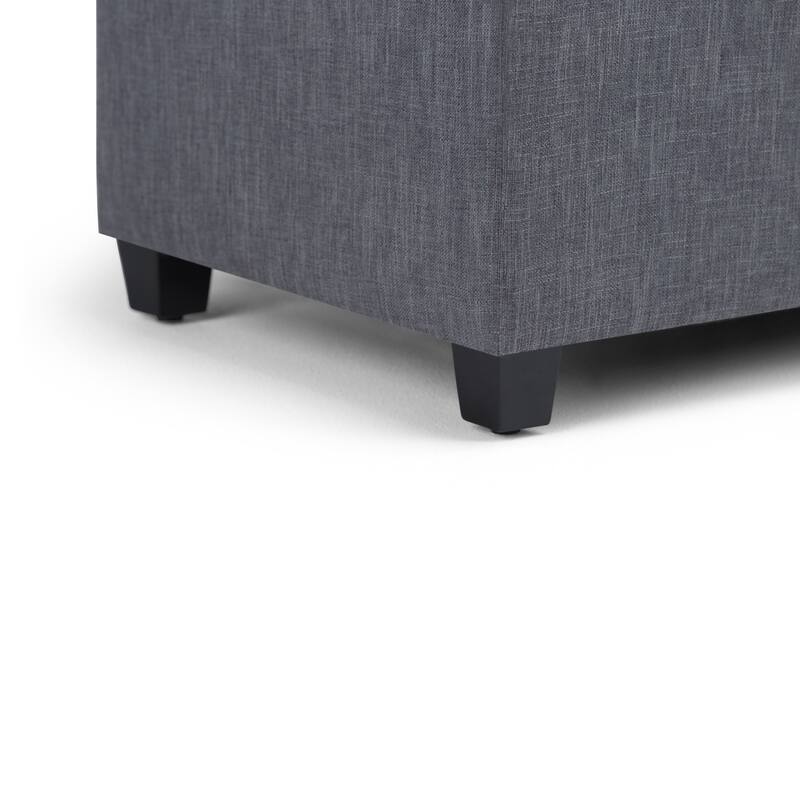 Modern Storage Ottoman Bench for Living Room - Dark Gray