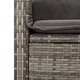 preview thumbnail 7 of 75, vidaXL Patio Dining Set with Cushions Outdoor Seating Gray Poly Rattan