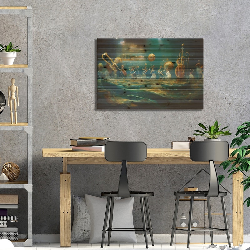 FantaSEA Symphony In G Print On Wood by Beth Sheridan - Multi-Color