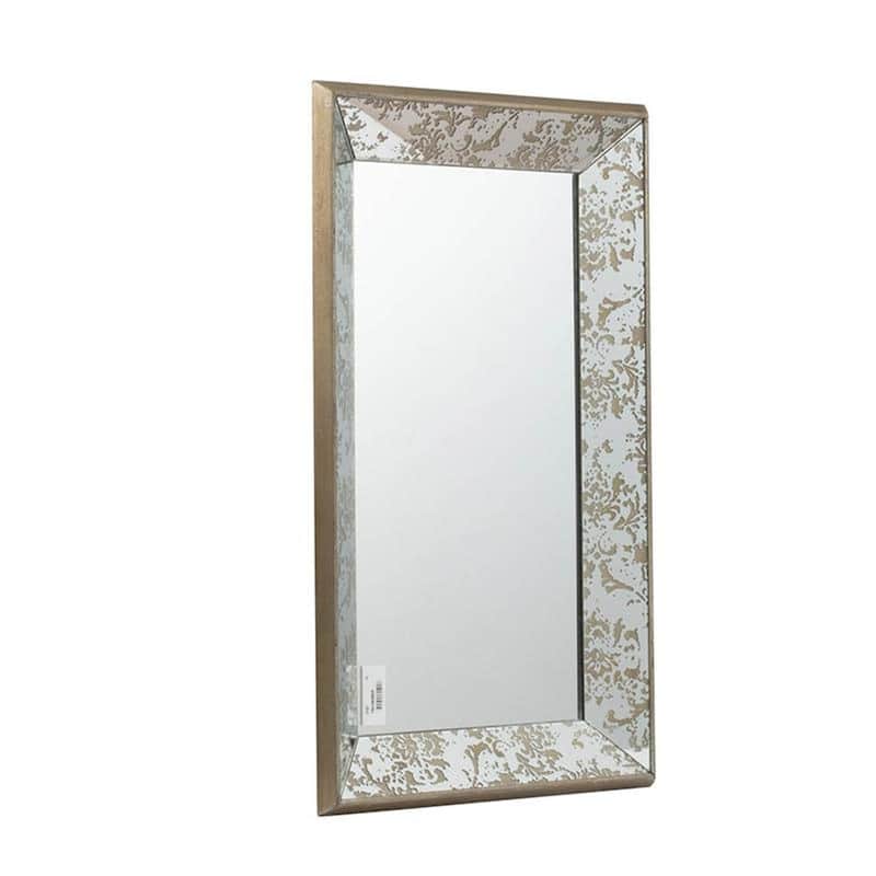 HomeRoots 24" Silver Glass Framed Accent Mirror - 15.6