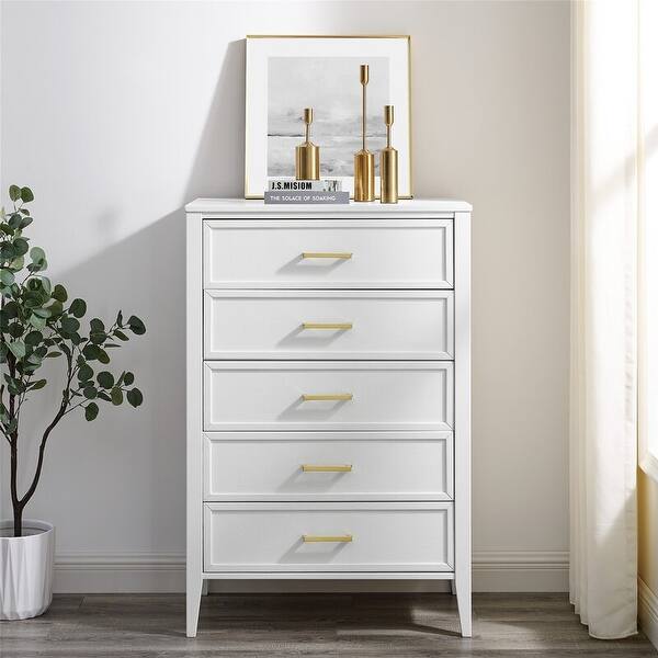 BIKAHOM Solid Wood 5 Drawer Dresser-White Chest ,Contemporary Mid-Century Solid Wood Tall Dressers for Bedroom - Bed Bath & Beyond - 36334684 BIKAHOM Solid Wood 5 Drawer Dresser-White Chest ,Contemporary Mid-Century Solid Wood Tall Dressers for Bedroom - Bed Bath & Beyond - 36334684