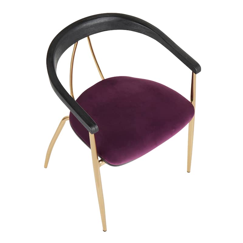 Silver Orchid Engl Velvet Upholstered Dining Chair (Set of 2) - N/A