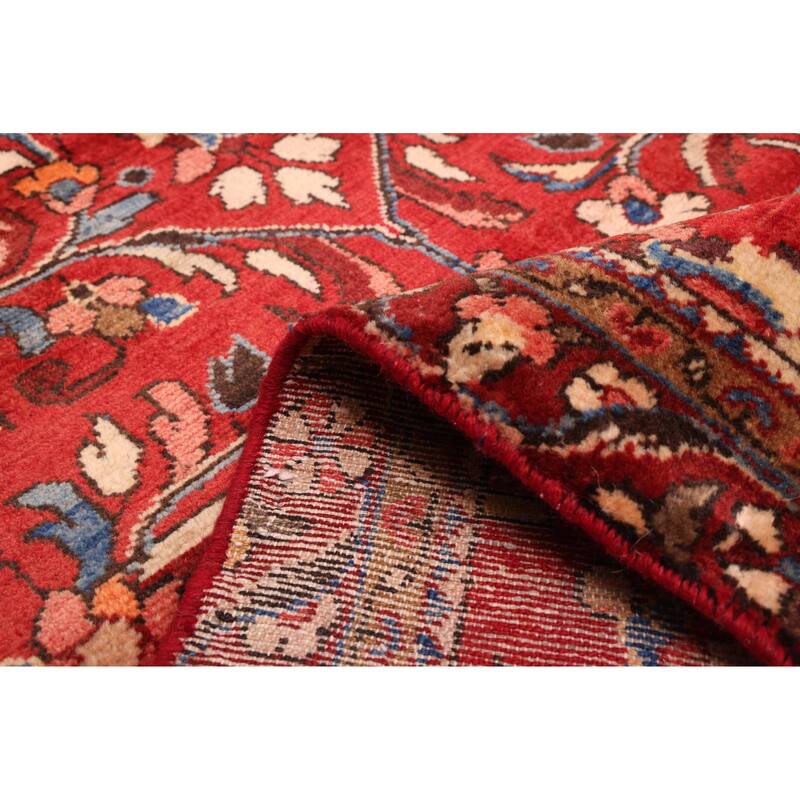 ECARPETGALLERY Hand-knotted Andelz Red Wool Rug - 3'5 x 10'2