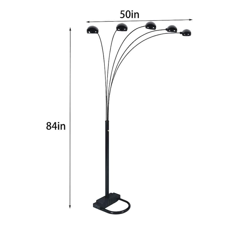 84"H 5-Lights Cap Style Floor Lamp