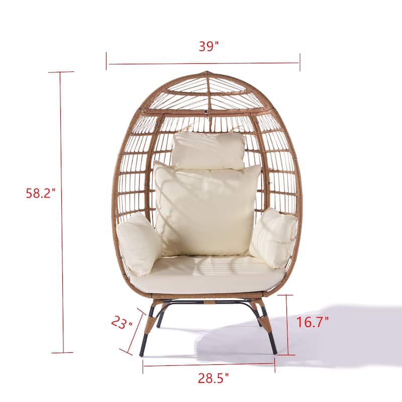 Outdoor Garden Rattan Egg Swing Chair Hanging Chair Bed Bath & Beyond