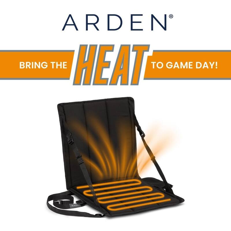 ARDEN Heated Stadium Seat, Foldable, Lightweight With Carrying Strap