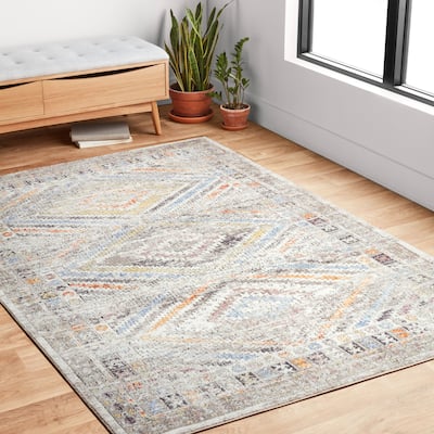 Alexander Home Adrian Tribal Inspired Distressed Area Rug